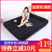 INTEX home single double inflatable bed with pillow air cushion bed outdoor electric inflatable three-person bed width 1 8 meters