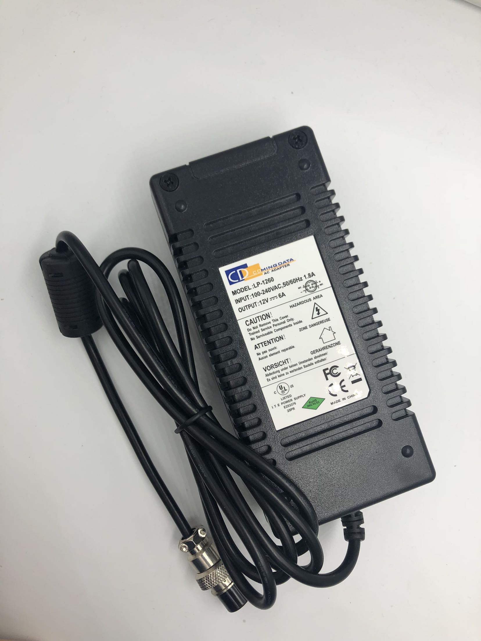 Original power supply 12V6A 4 hole aerospace plug 4 hole monitoring optical end machine power transformer