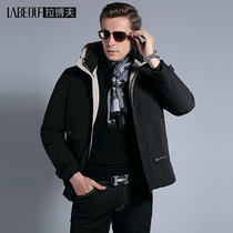 LaBov mens light down jacket male middle-aged business leisure thick inner bladder windbreaker jacket jacket father father