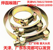  Strong carbon steel plated color zinc throat hoop Reinforced PVC steel wire hose clamp hoop holding hoop Ye Lei throat hoop factory
