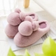 Dép cotton nữ 2018 mới túi mùa đông với giày trong nhà đế dày cotton đế mềm nam dễ thương cộng với dép nhung nữ mùa đông