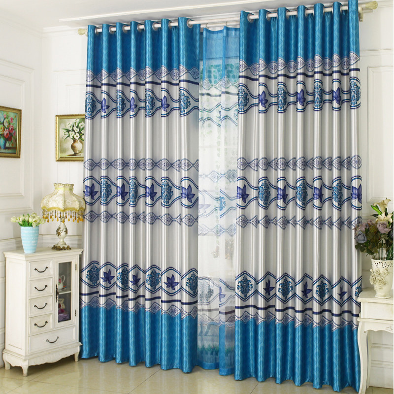 Shading cloth Curtain finished special bedroom block light living room floor hook sunscreen full shading curtain curtain fabric