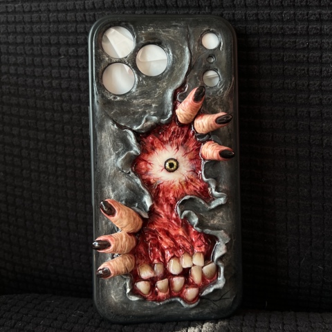 Original Dark 3D Handmade Anatomical Horror – Pro/Plus/Max/Air – 17, 16, 15, 14, 13, 12 iPhone Case