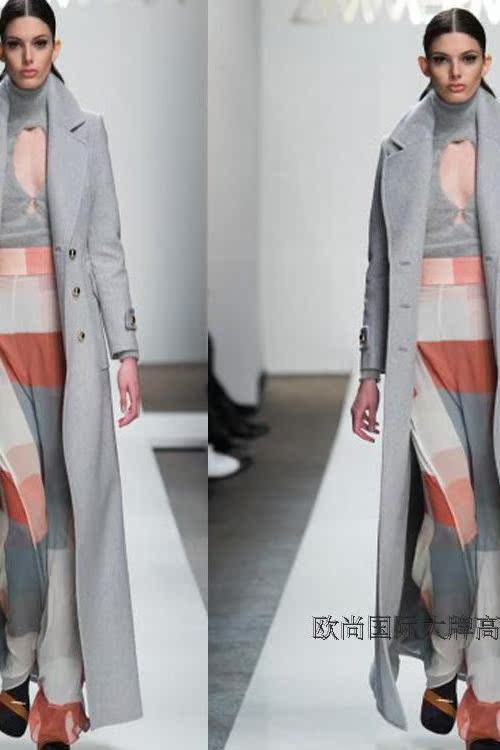 Áo mới 2018 cao cấp châu Âu và Mỹ siêu dài tay cashmere khí chất Áo khoác len mỏng cộng với phần dài áo khoác dài nữ