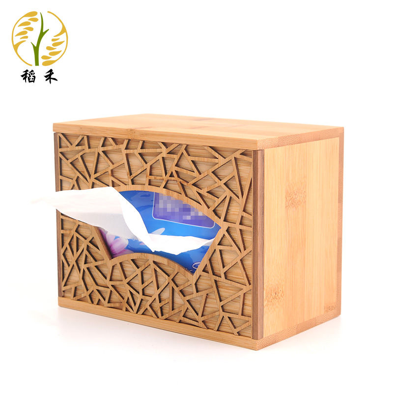Chinese simple retro tissue box Multi-function toilet paper box Storage box Home living room coffee table creative ornaments Home
