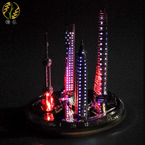Shanghai characteristic tourist souvenir Oriental Pearl Tower model ornaments luminous center building landmark building gift