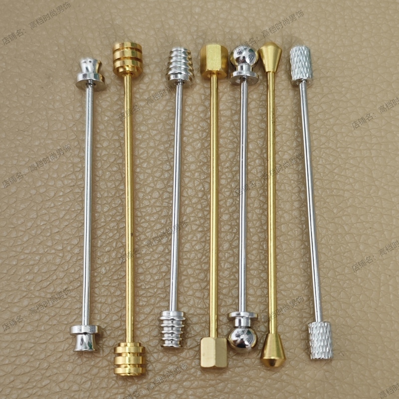 Fashionable Men's Suit Accessories, Pins, Shirt Collar Pins, Straight Pins, Double-Headed Spiral Buckle Brooches, Tie Pins, Collar Buttons