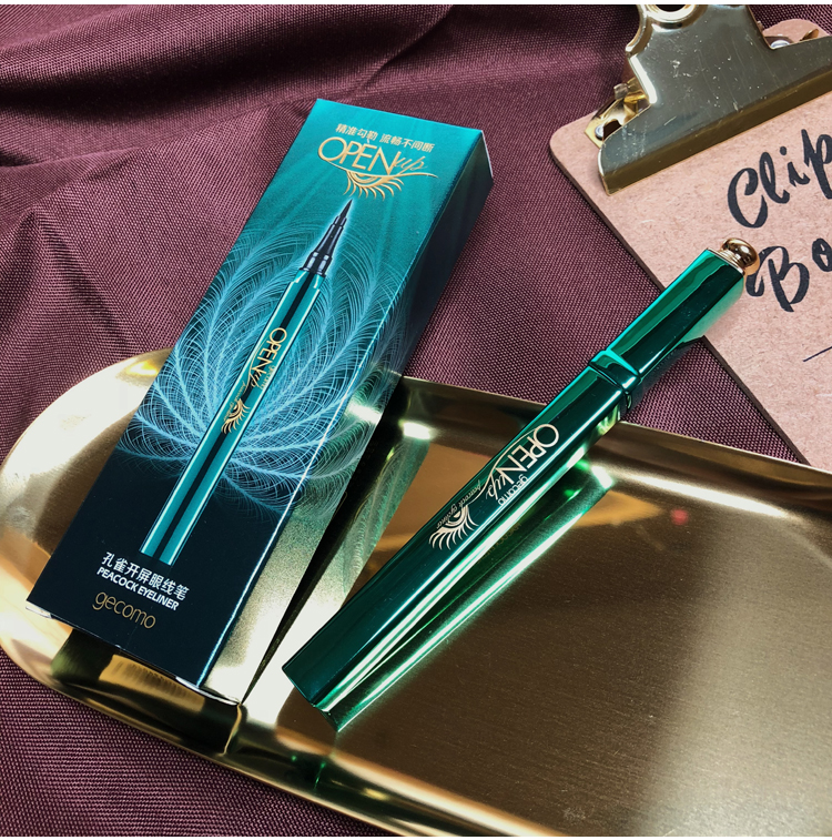 Gemeng Peacock Open Screen Pseudo-finish Bút kẻ mắt Không thấm nước, Chống mồ hôi, Không nhòe, Không đánh dấu, Bền, Bút kẻ đầu cứng - Bút kẻ mắt chì kẻ mắt