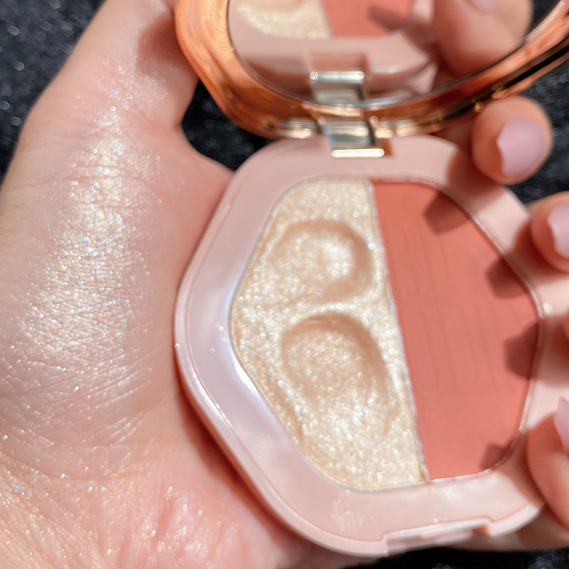 Sukana bicolor color dressing blush and high light pink cake integrated disc eye shadow multifunctional mashed potatoes pearly pearly with naked makeup
