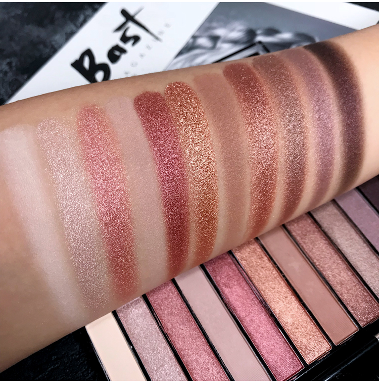 Xuất khẩu Dubai USHAS 11 màu ngọc trai matte bóng mắt tấm maple leaf rượu vang đỏ trái đất màu hàng ngày hoang dã bóng mắt bảng morphe