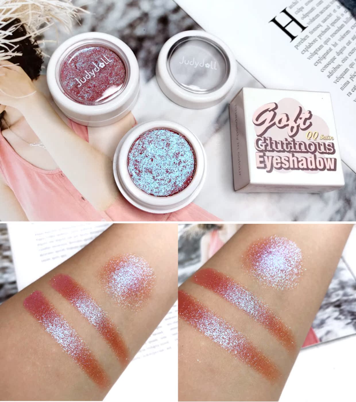 Judydoll màu cam mới phấn mắt đơn sắc nghiền khoai tây phân cực flash G99 G34 G53 G61 G63 phấn mắt estee lauder