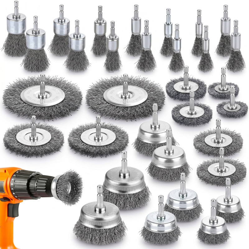 Hexagonal Handle Electric Drill Special Steel Wire Brush Head with Handle for Polishing, Rust Removal, Grinding, Cleaning Brush, Hard Steel Wire for Washing Pots Hexagonal Handle Electric Drill Special Steel Wire Brush Head with Handle for Polishing, Rust Removal, Grinding, Cleaning Brush, Hard Steel Wire for Washing Pots