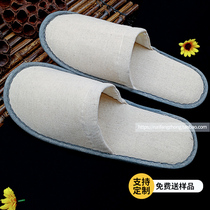 Lavande hotel new winter indoor non-slip disposable linen slippers hotel toiletries customization