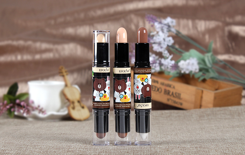 Sửa chữa Rod Double Effect Light và Shadow Double Head Che khuyết điểm Double Color Shadow Stick Silhouette High Light Che khuyết điểm Stick Evra Parity phấn bắt sáng 3ce