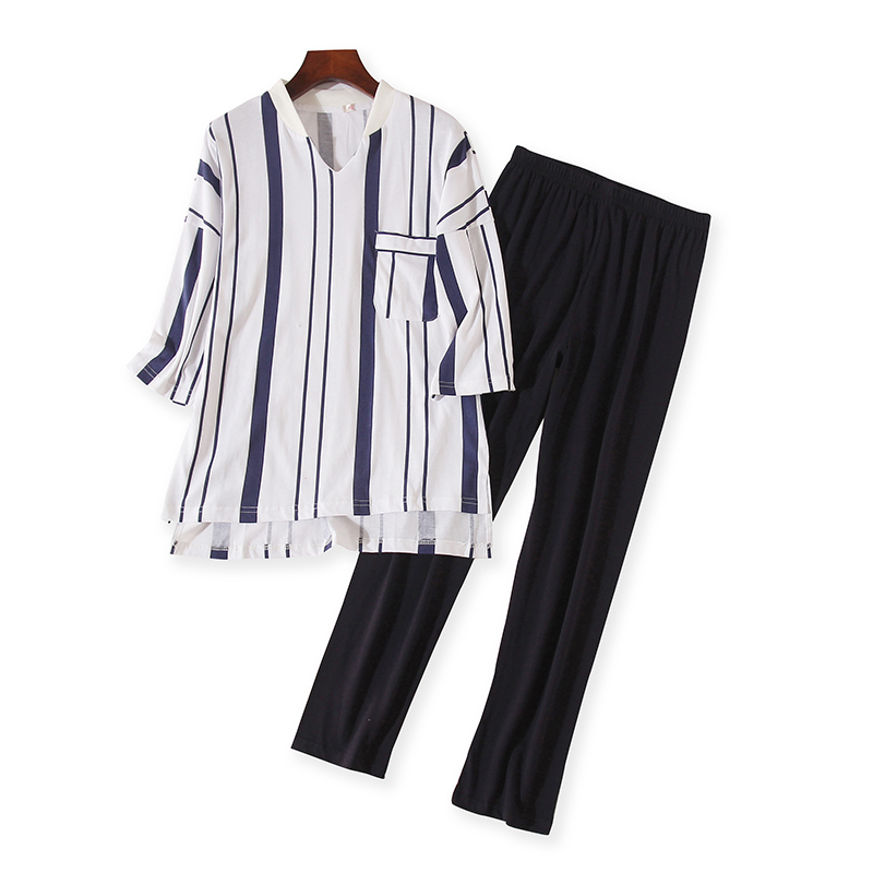 3026 3026 2020 spring new pyjamas ladies thin two-piece style suit big size easy and fat mm summer home clothes