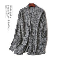 4406 2020 autumn winter new black and white color sweater jacket womens clothing knitted cardiovert 100 lap V collar blouses