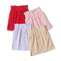 3110 light core suede half body dress woman short with high waist A character dress autumn winter new pop 100 hitch a step skirt short skirt