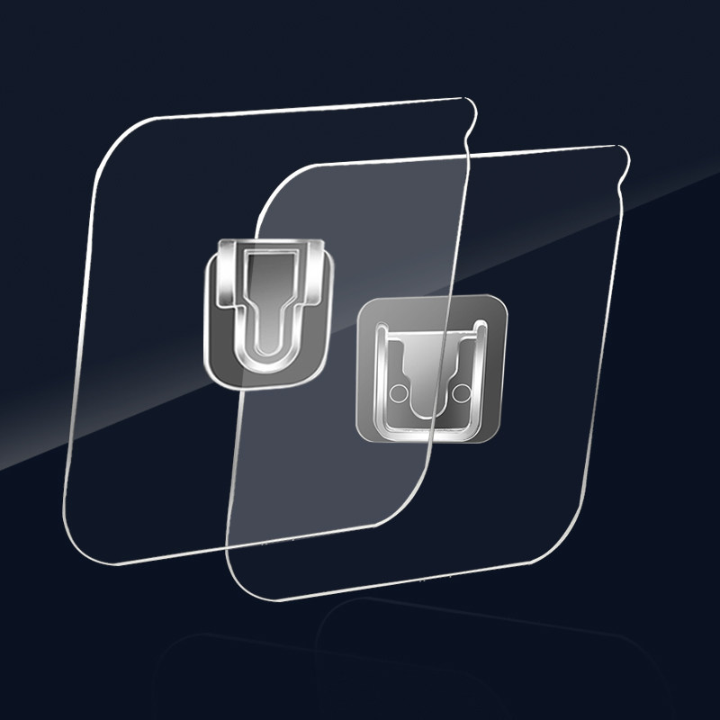 No Mark Mother Buckle Snap Hook Transparent Adhesive Insert Row Fixer Router Powerful Adhesive Magic Stick Stick Hook