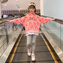 Girls fake two-piece sweatshirt 2022 new child foreign air autumn dress CUHK Girl girl Spring and autumn Korean version trendy blouse