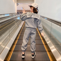 Girl Suit Autumn Clothing 2022 New Ocean Gas Trendy Children Dress Girl Great Boy Spring Autumn Leisure Sports Two Sets