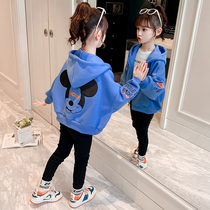 Girl Coats Spring Autumn Money 2022 New Ocean Gas Children Fall Nets Red Sweatshirt Big Boy Clothes Girl Blouse Autumn Clothing
