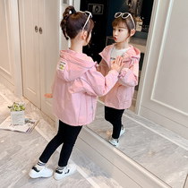 Girls spring and autumn jacket 2022 new ocean gas children early autumn clothes large childrens tennis red jacket girl child clothing blouses