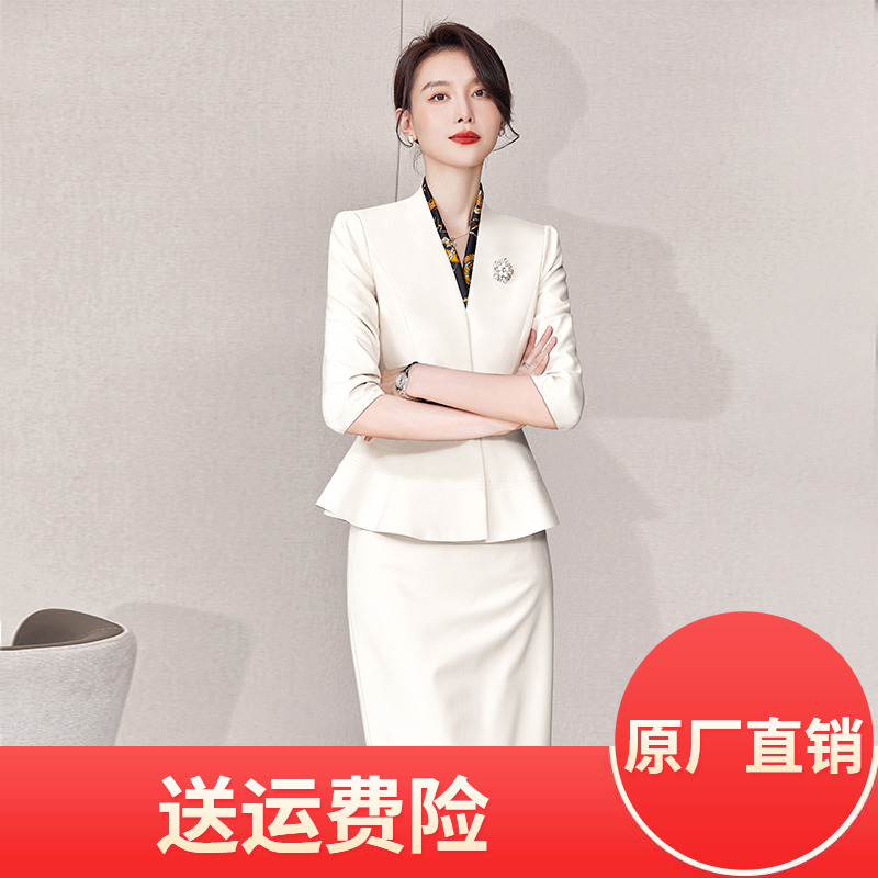 High-End Fashion Professional Suit, Elegant Goddess Style Suit, Spring, Summer and Autumn Style Suit, Beauty Salon Front Desk Work Uniform