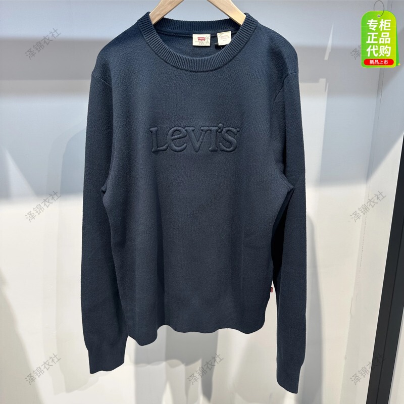 Levi's Genuine 2026 New Men's Warm Sweater Long-Sleeved Knitwear Sweatshirt 008P3-0001