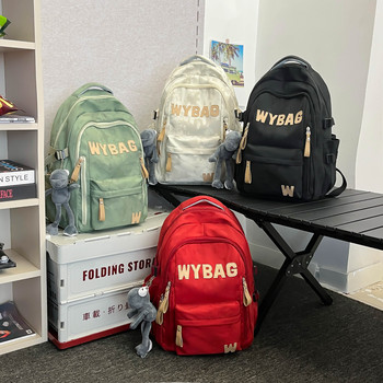 Bag letter printed waterproof large capacity backpack