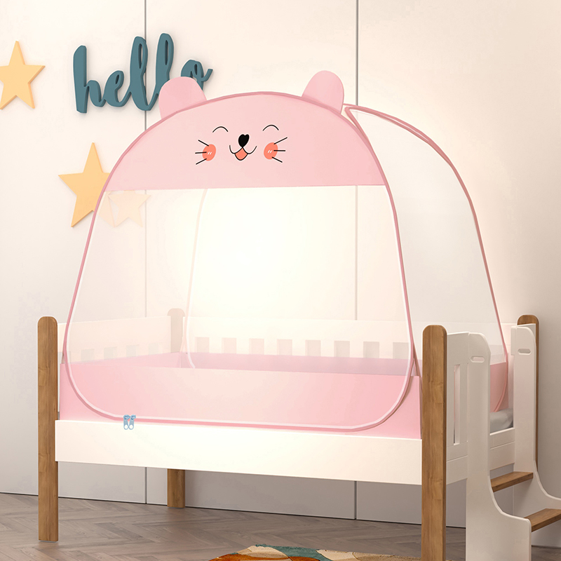 Children's crib yurt free installation universal bb bed anti-fall mosquito net kindergarten child baby bracket foldable