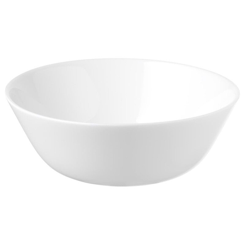 Ikea Ofta Heat-Resistant Dinner Plate Dish Bowl Western-Style Plate Bone Plate Household Set Tableware Glass White