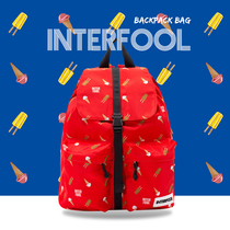 INTERFOOL multi-function backpack female leisure backpack Male school bag fashion trend travel bag female water repellent