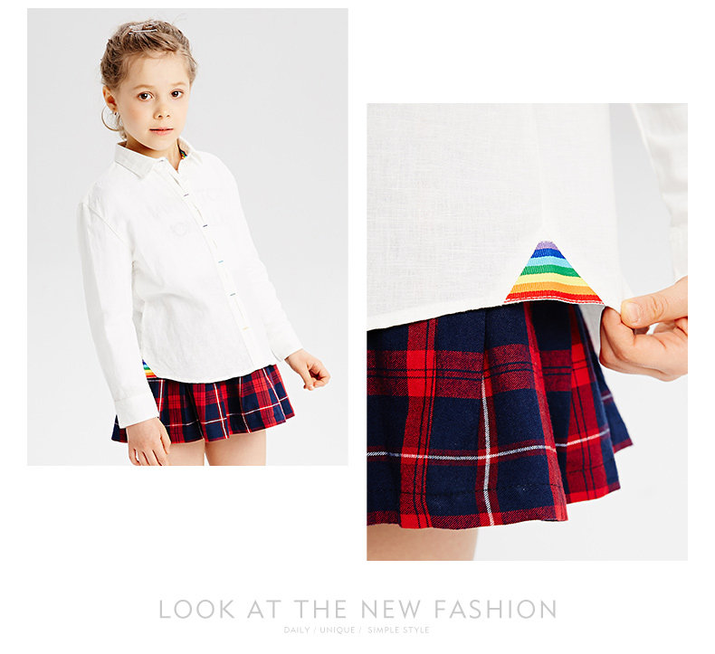 Chemise fille à manche longue en lin - Ref 2085640 Image 25