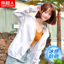 2021 New Ice Silk ultra-thin sunscreen clothing sunscreen clothing short jacket women long sleeve summer cycling breathable sports sunshade