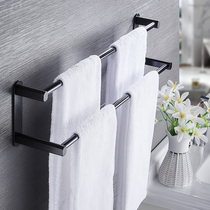 Bathroom towel rack toilet free punch holes light luxury space aluminum toilet hanging rack to accommodate towel rods