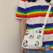 Japanese ins ancient sense of girl cute messenger bag Korean version ulzzang small fresh soft sister student canvas bag cute