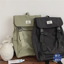 ins Japanese Harajuku ancient sense girl school bag Korean version of retro solid color backpack female small fresh student backpack