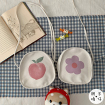 ins Japanese Harajuku cute fruit soft girl canvas bag female Korean retro literature and art small fresh girl small satchel