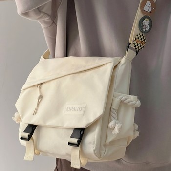 ins Japanese Harajuku Retro Workwear Crossbody Bag for Women, Korean Student Large-Capacity Messenger Bag for Men, Trendy Shoulder Bag