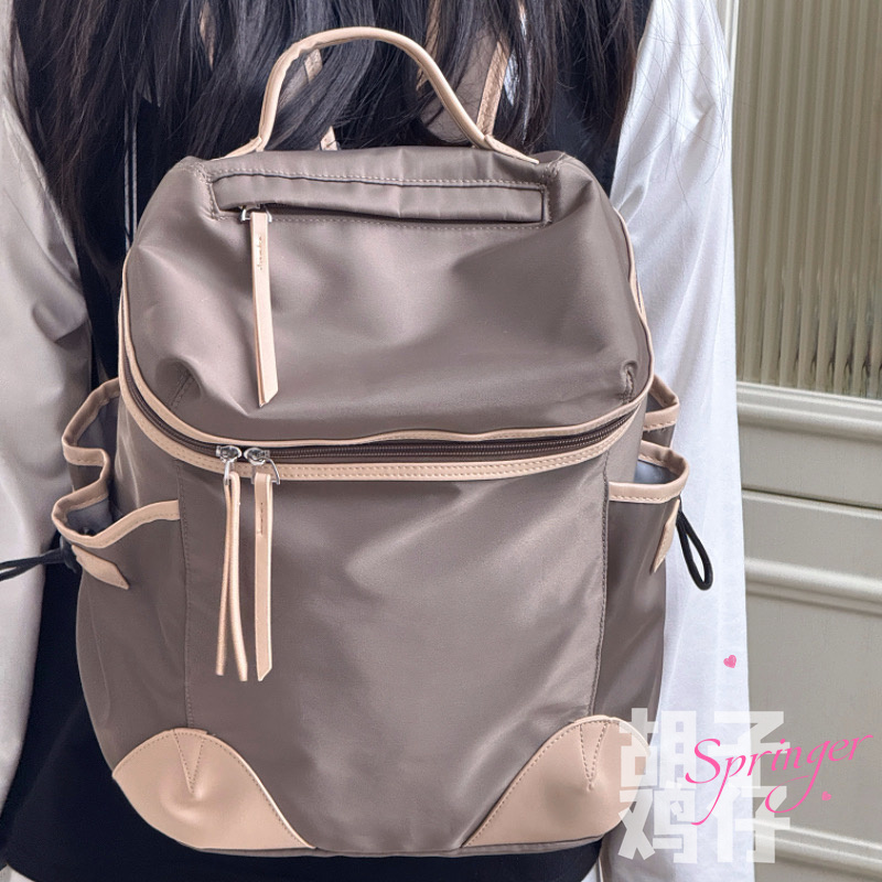 Bearded Chicken High-Quality Backpack Travel Backpack for Women Lightweight Large Capacity Commuting Short-Distance Business Trip School Bag