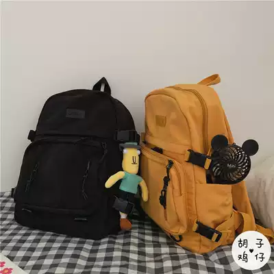 ins Japanese Harajuku Street functional tooling backpack male harbor style retro travel backpack girl student schoolbag