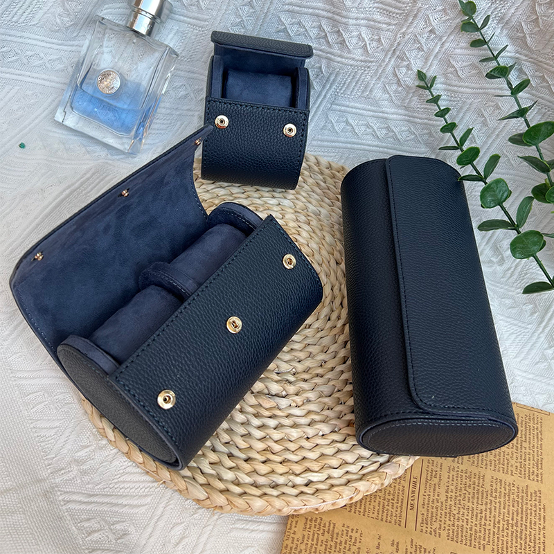 Travel Watch Case Dustproof Watch Storage Box Easy to Carry for Business Trips Blue Couple Simple Watch Box Leather Compact Travel Watch Case Dustproof Watch Storage Box Easy to Carry for Business Trips Blue Couple Simple Watch Box Leather Compact