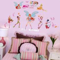 -Winx Club Cartoon Removable Wall Stickers for Kids irl Roo