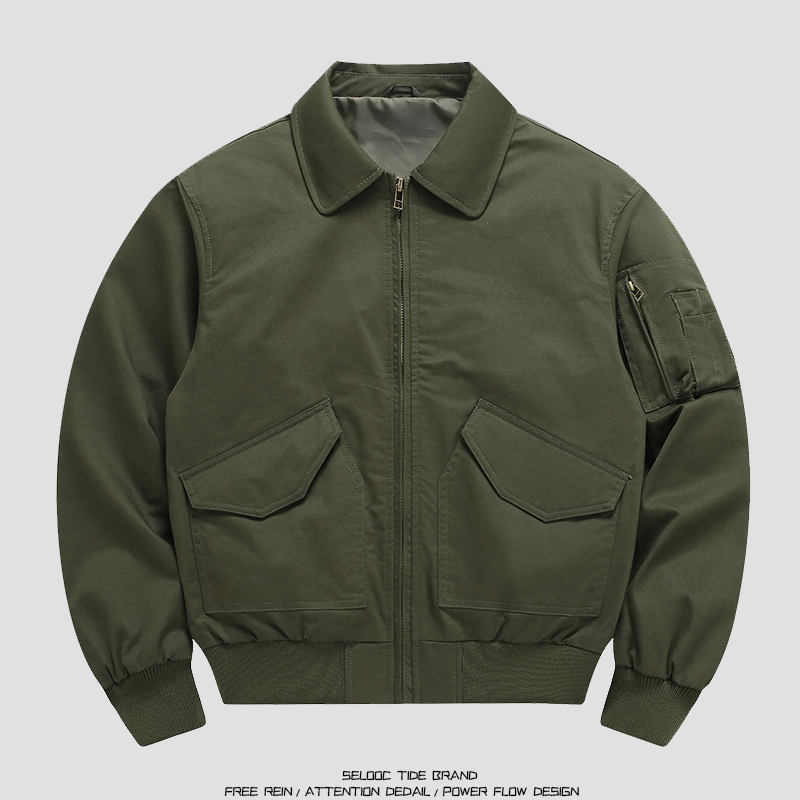 Cwu36P Flight Jacket Men's Spring and Autumn American Retro Workwear Military Jacket Pure Cotton Washed Lapel Top