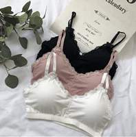 Ren mỏng quấn ngực ống dây đeo vest học sinh nữ trung học đồ lót không có vành thu thập áo quây ngực