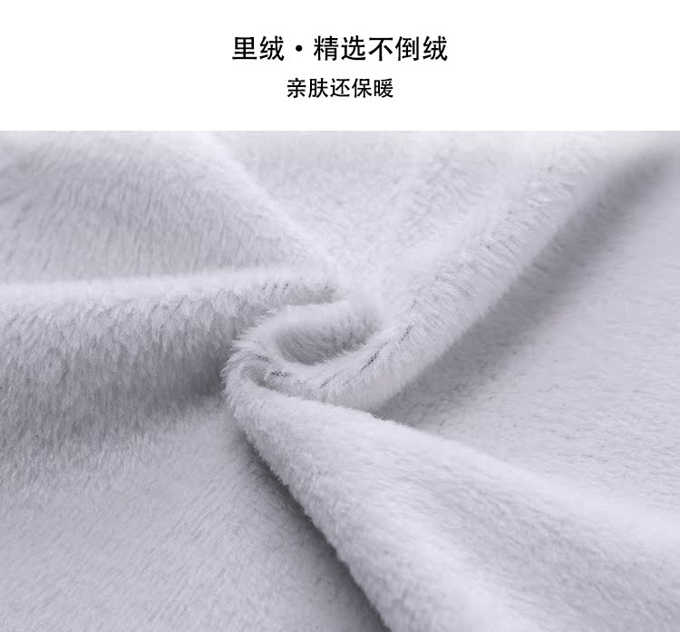 Mùa đông nam cộng với nhung dày áo thun dài tay quần áo mùa thu cotton cổ tròn quần áo ấm mùa đông màu rắn đáy áo áo thun tay lỡ nam