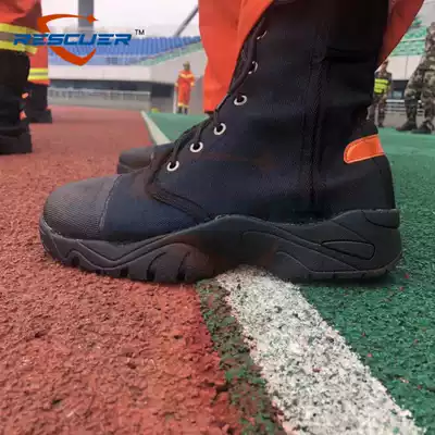 Rescue rescue boots Sports shoes firefighter competition special climbing rope to steel running boots Forest canvas shoes