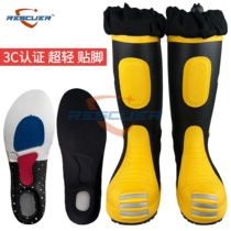 New fire-fighting protective boots ultra-light fit no steel plate firefighter competition boots fire fighting water shoes rescue rubber boots
