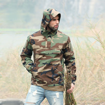 Chief Original Four Color Camouflage Cloister Hood Clothing Army Fans CS Anti-Scratching Wear training Mens Outdoor Long Sleeve Jacket