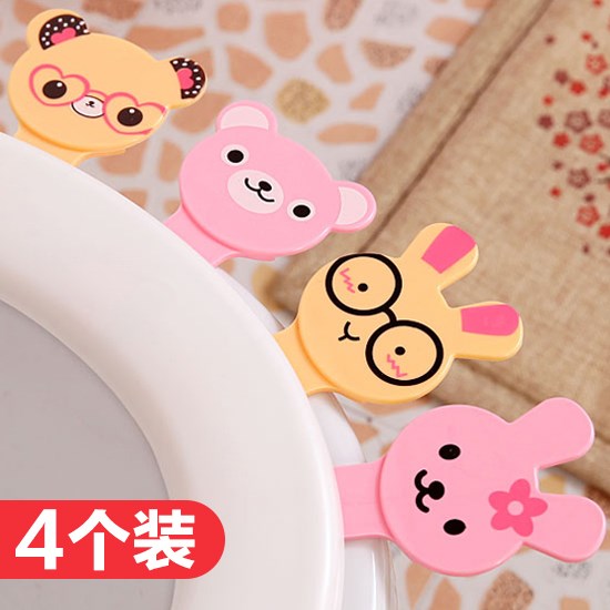 Toilet plate Tipping lid toilet handle lifting lid Creative horse lid Toilet Lid Flap Lid Clip Without Dirty Hands